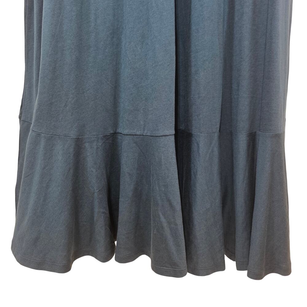 Garnet Hill A-Line Teal Sleeveless Tank Maxi Dress Hi-Low Hem Coastal Size XL - Picture 7 of 8